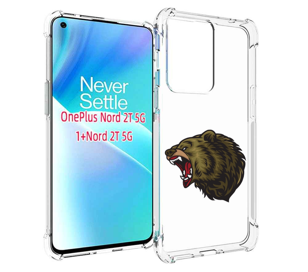

Чехол MyPads Голова-медведь для OnePlus Nord 2T, Прозрачный, Tocco