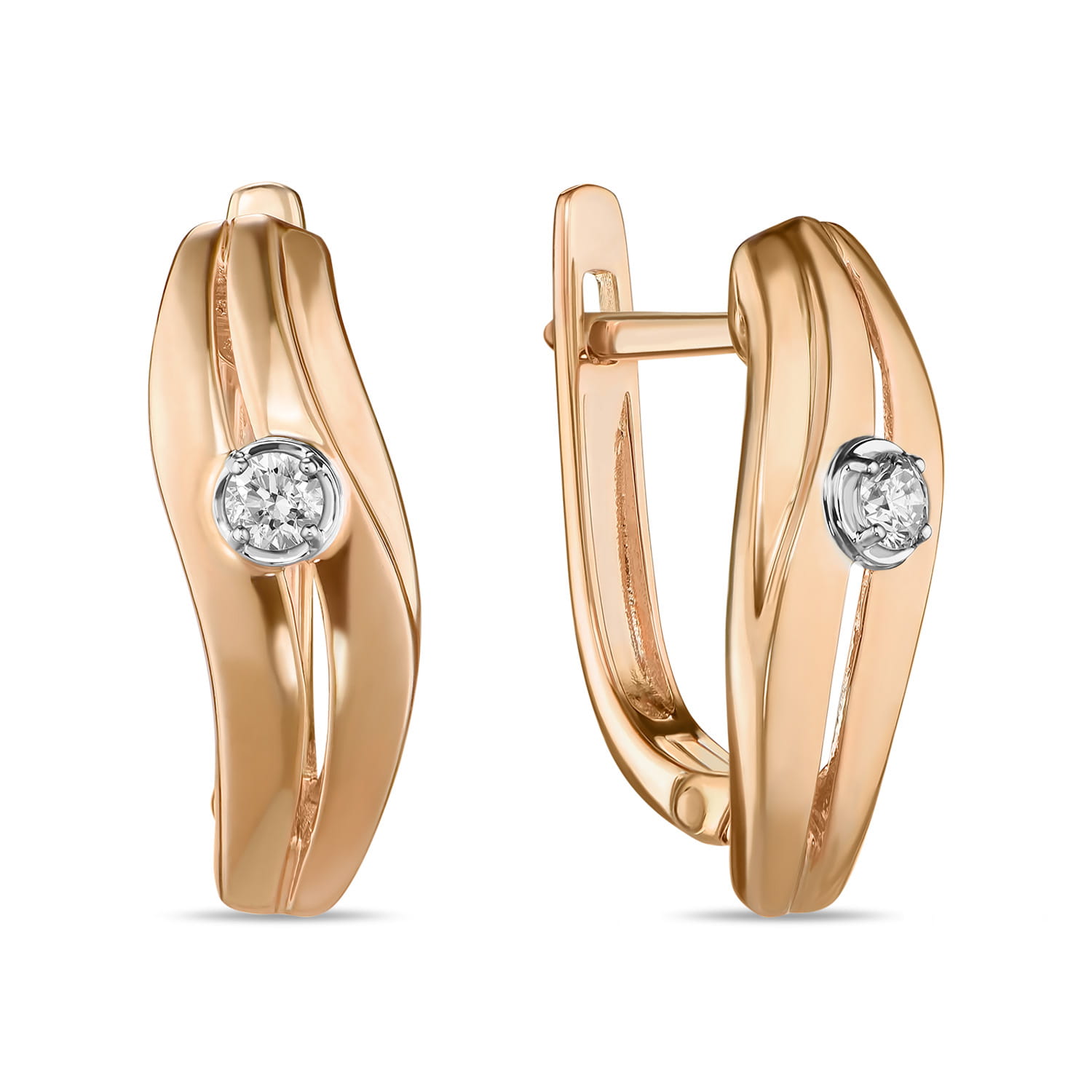 

Серьги из красного золота с бриллиантом MIUZ Diamonds