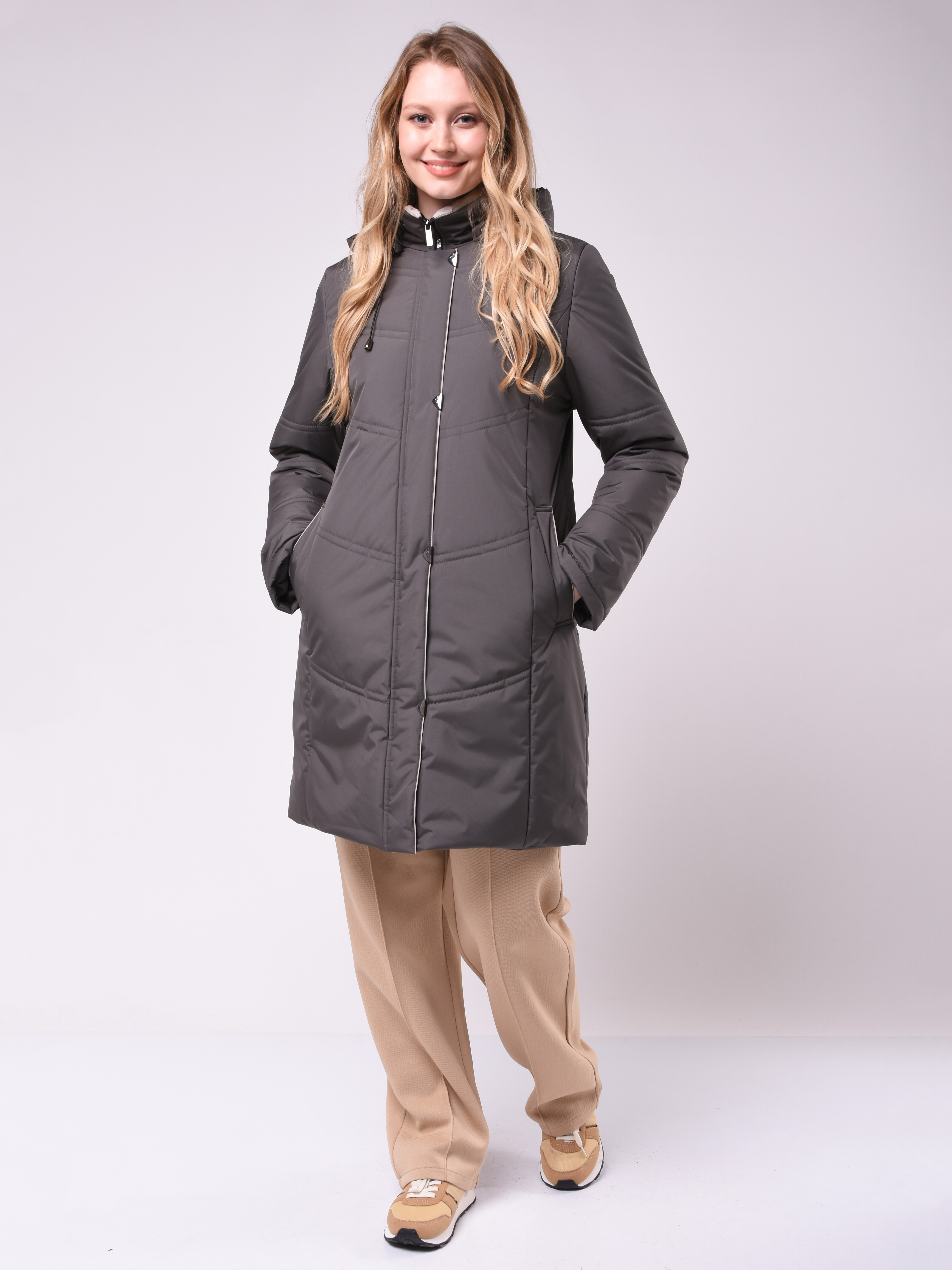 

Куртка женская Maritta 26-3028-10 серая 36 EU, 26-3028-10
