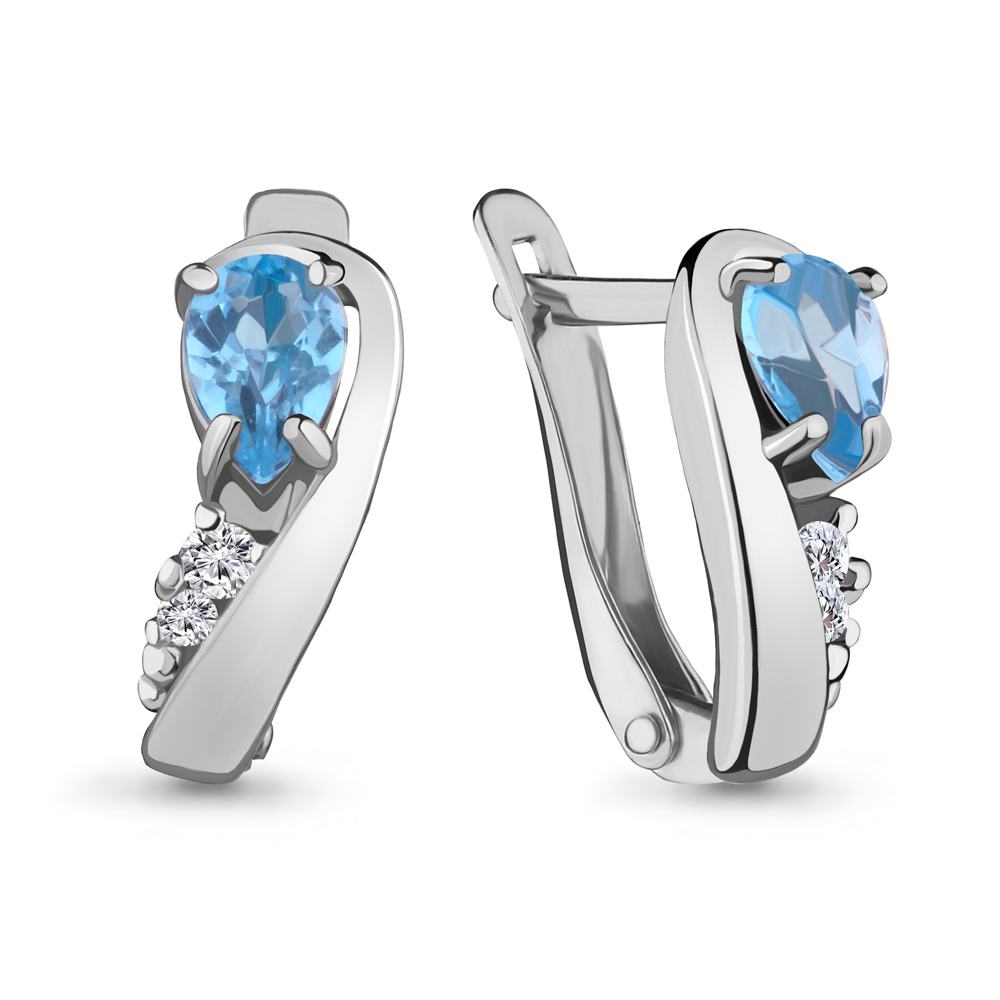 

Серьги из серебра с топазом Aquamarine 4714105А_925_р, 4714105А_925_р