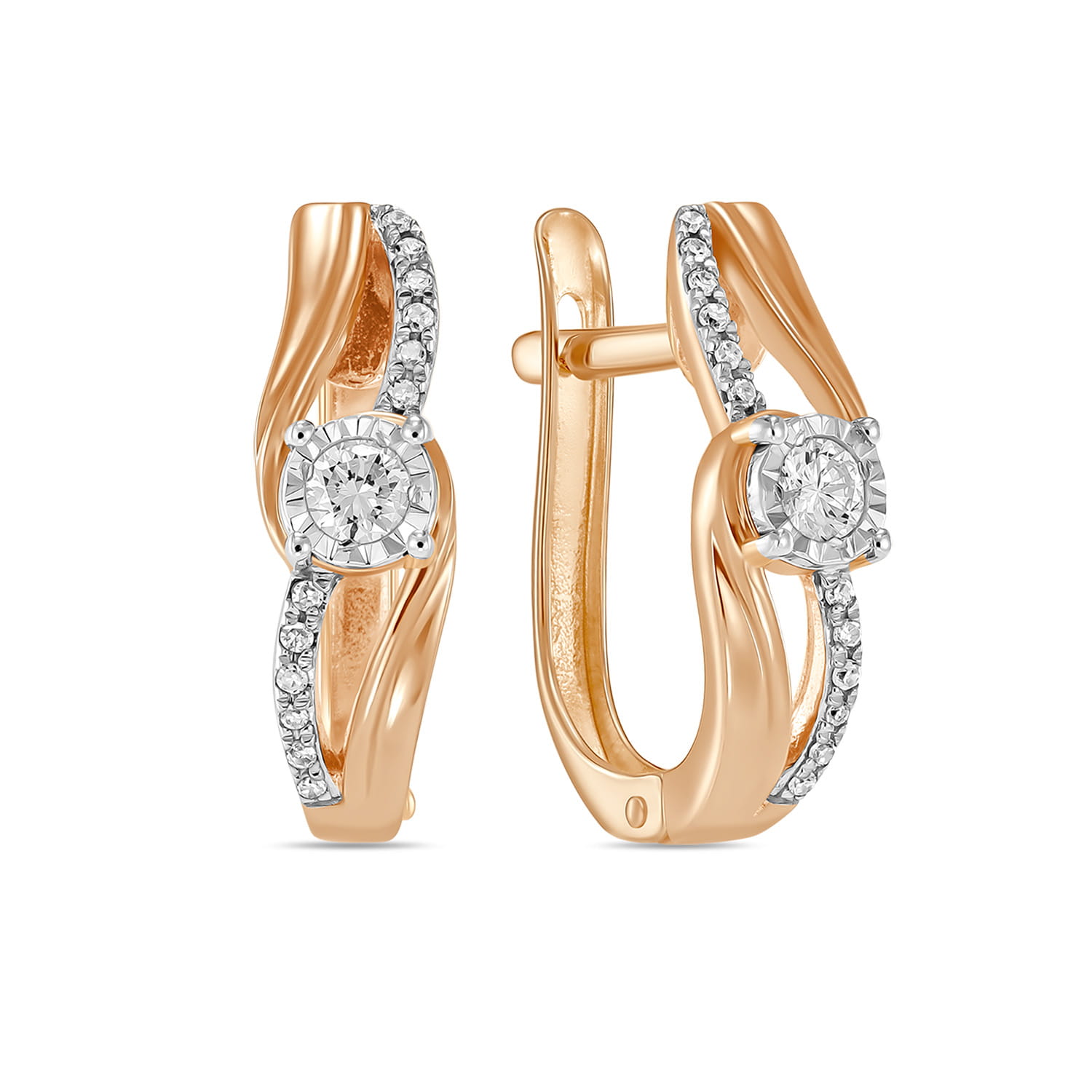 

Серьги из красного золота с бриллиантом MIUZ Diamonds