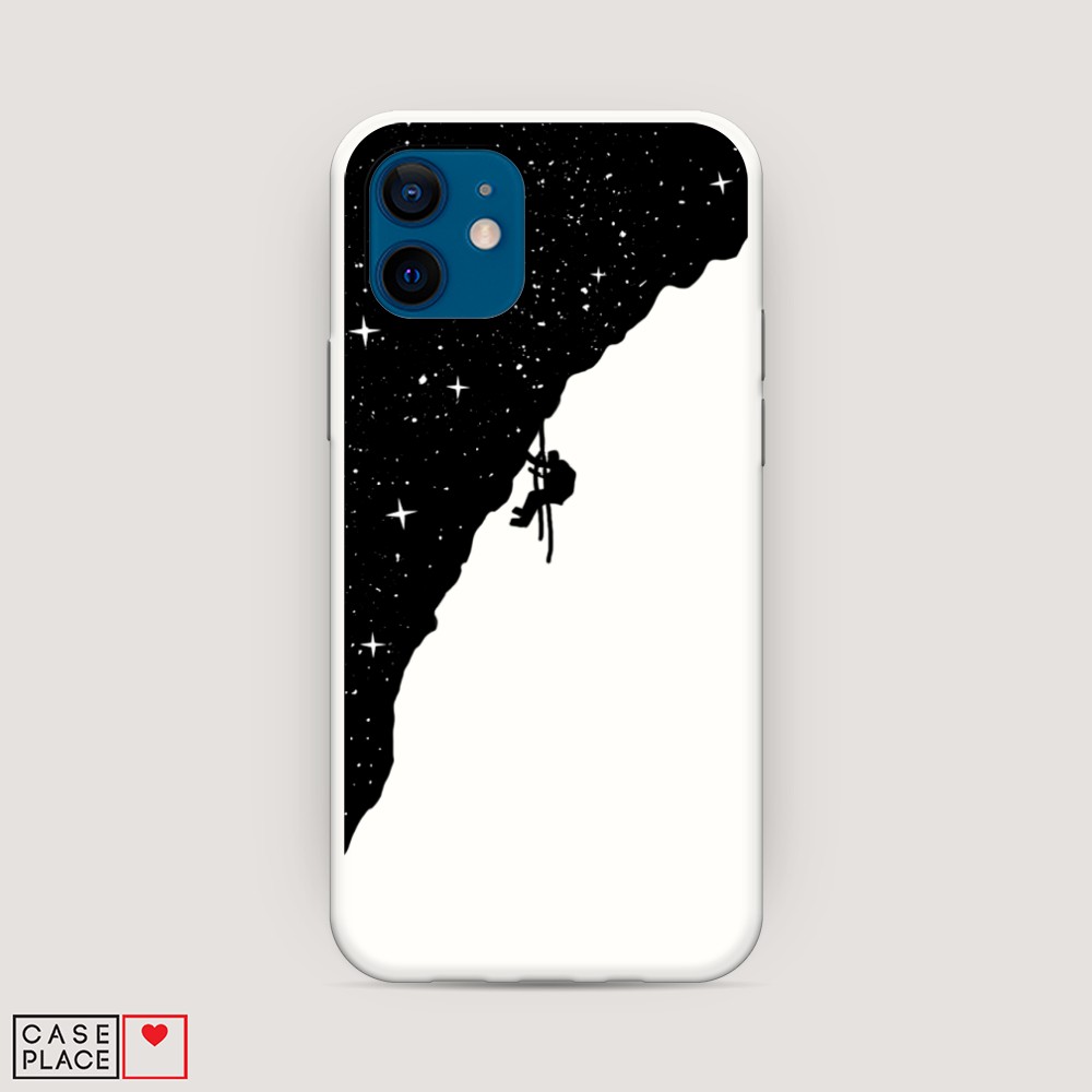 

Матовый силиконовый чехол "Скалолаз в космосе" на Apple iPhone 12, 12557-1