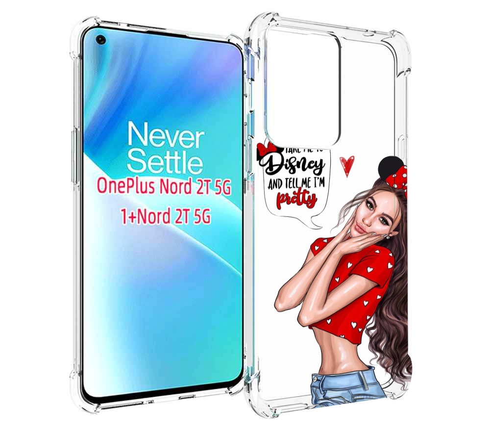 

Чехол MyPads Девушка-Мини женский для OnePlus Nord 2T, Прозрачный, Tocco