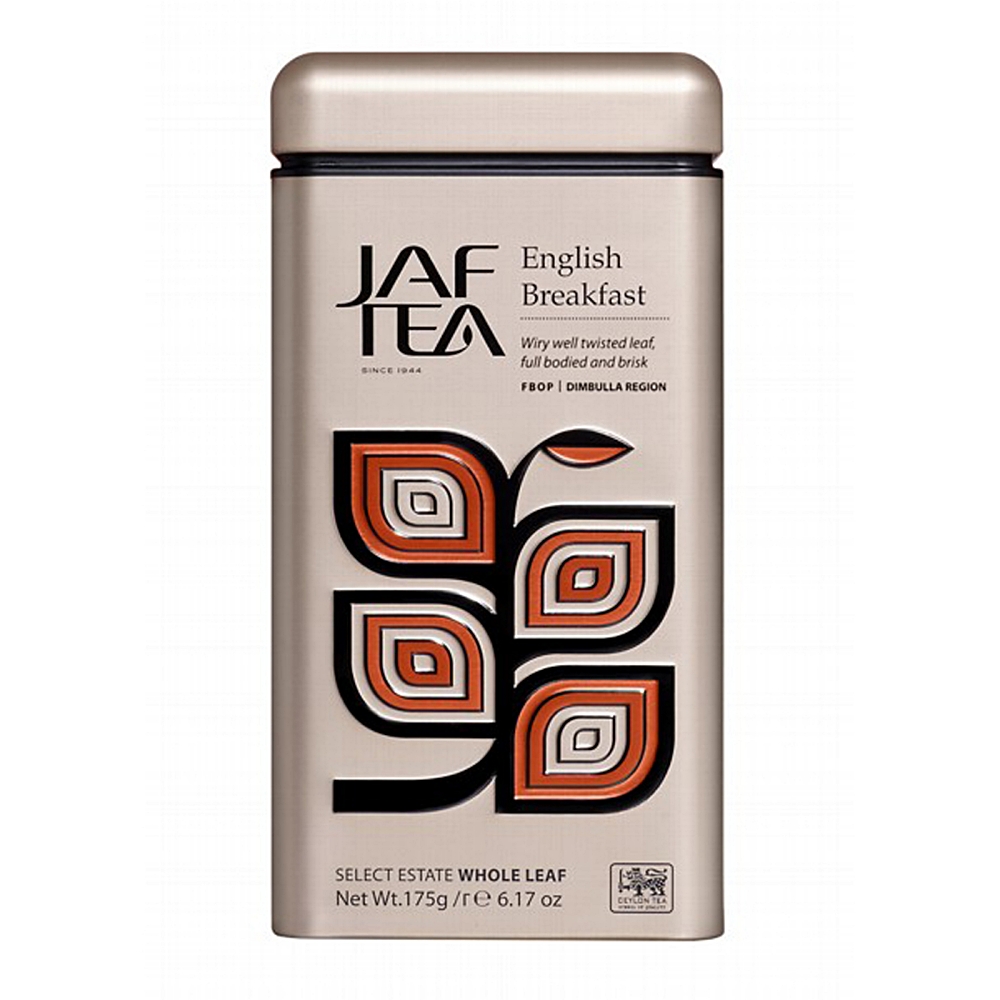 Чай чёрный JAF TEA English Breakfast листовой, сорт FBOP, 175 г