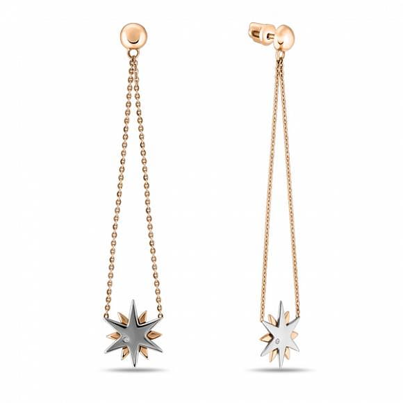 

Серьги из красного золота с бриллиантом MIUZ Diamonds
