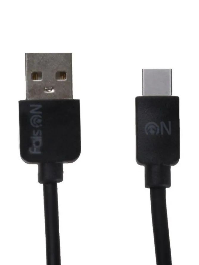 Кабель FaisON FX1 USB - Type-C круглый, силикон, 2.1A, 2 м, черный