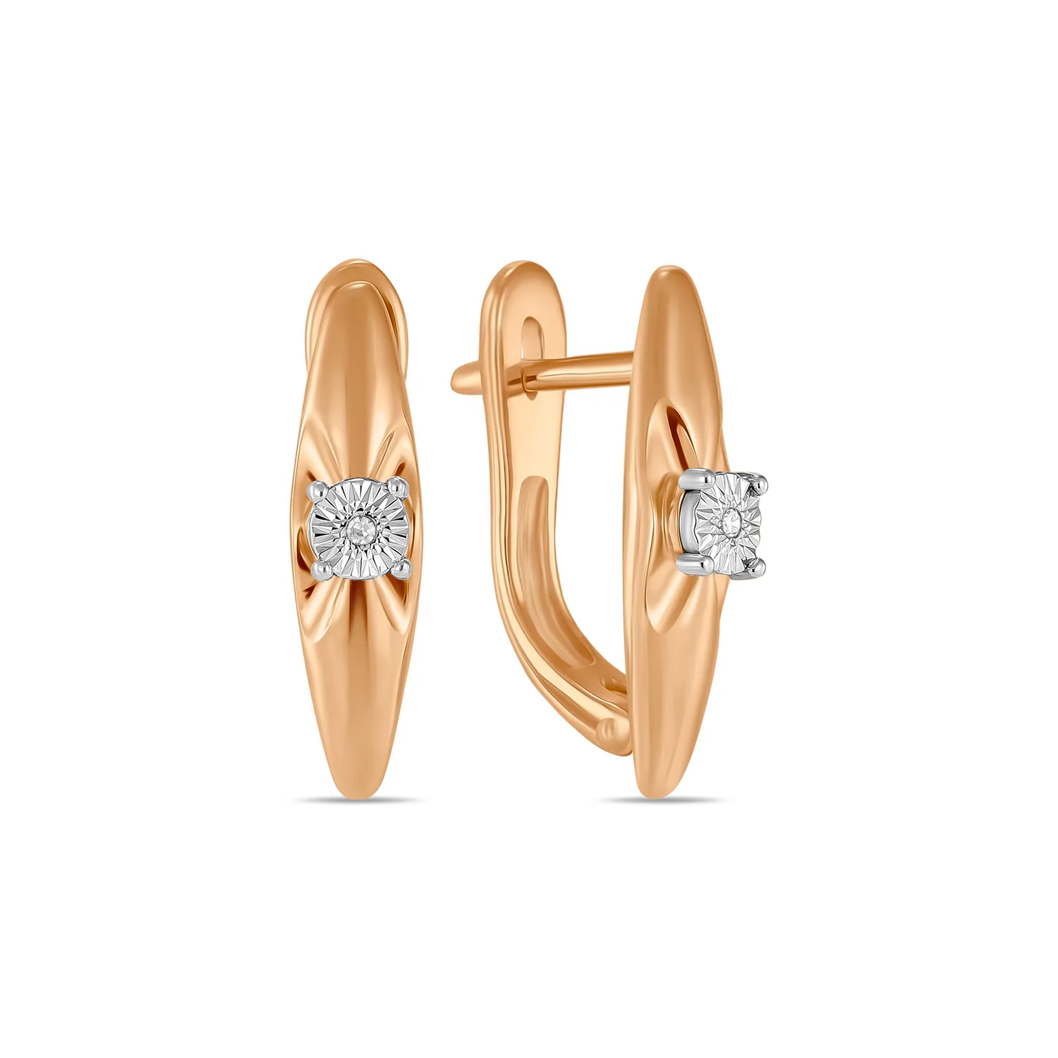 

Серьги из красного золота с бриллиантом MIUZ Diamonds, E01-PL-34703