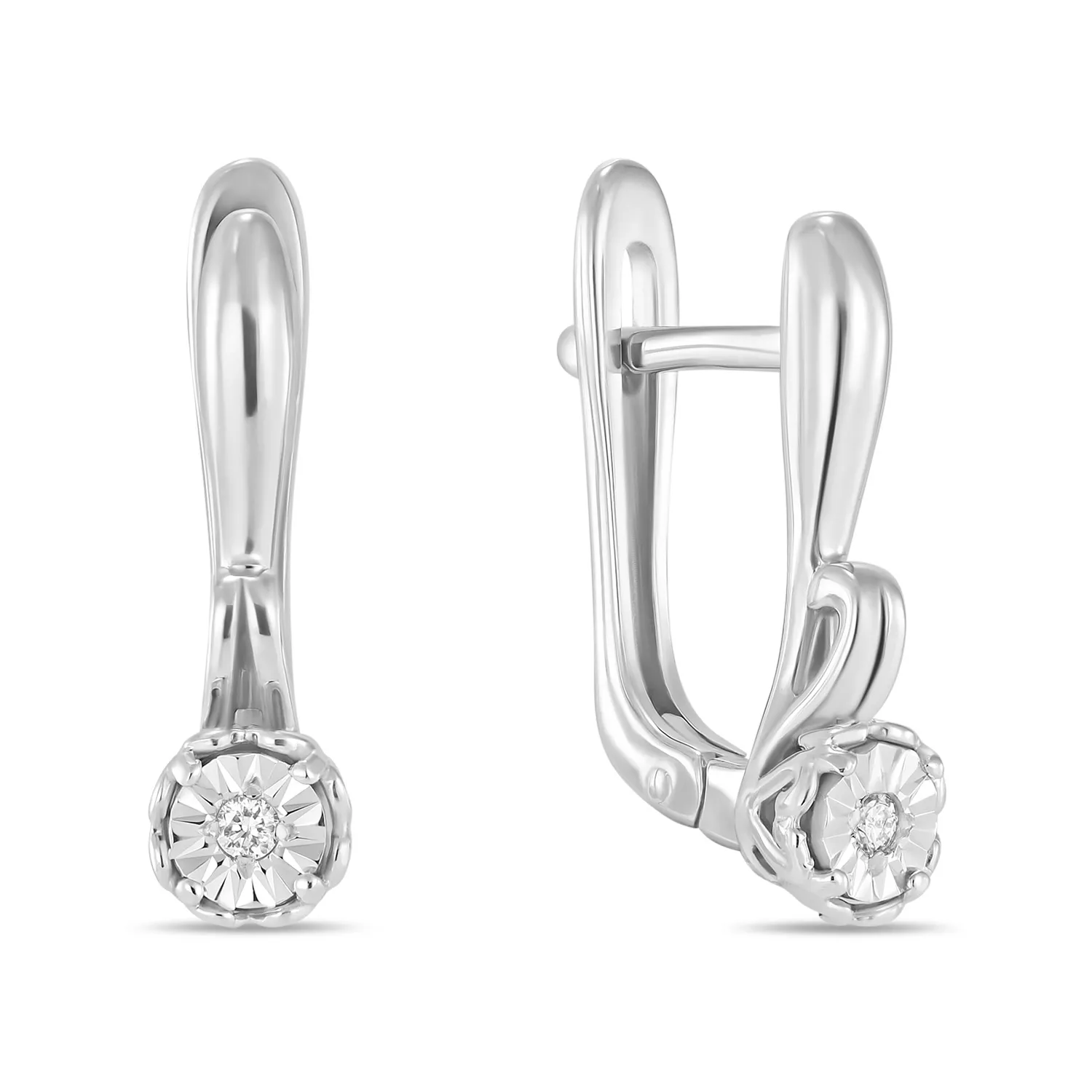 

Серьги из белого золота с бриллиантом MIUZ Diamonds, E01-PL-34732
