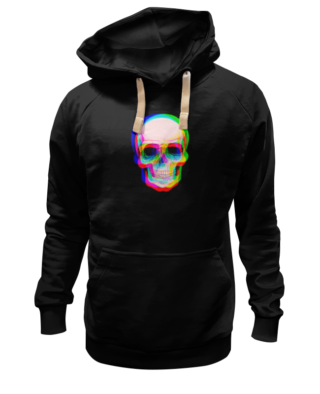 

Худи унисекс Printio Череп 3d черное 3XL, Черный, Череп 3d
