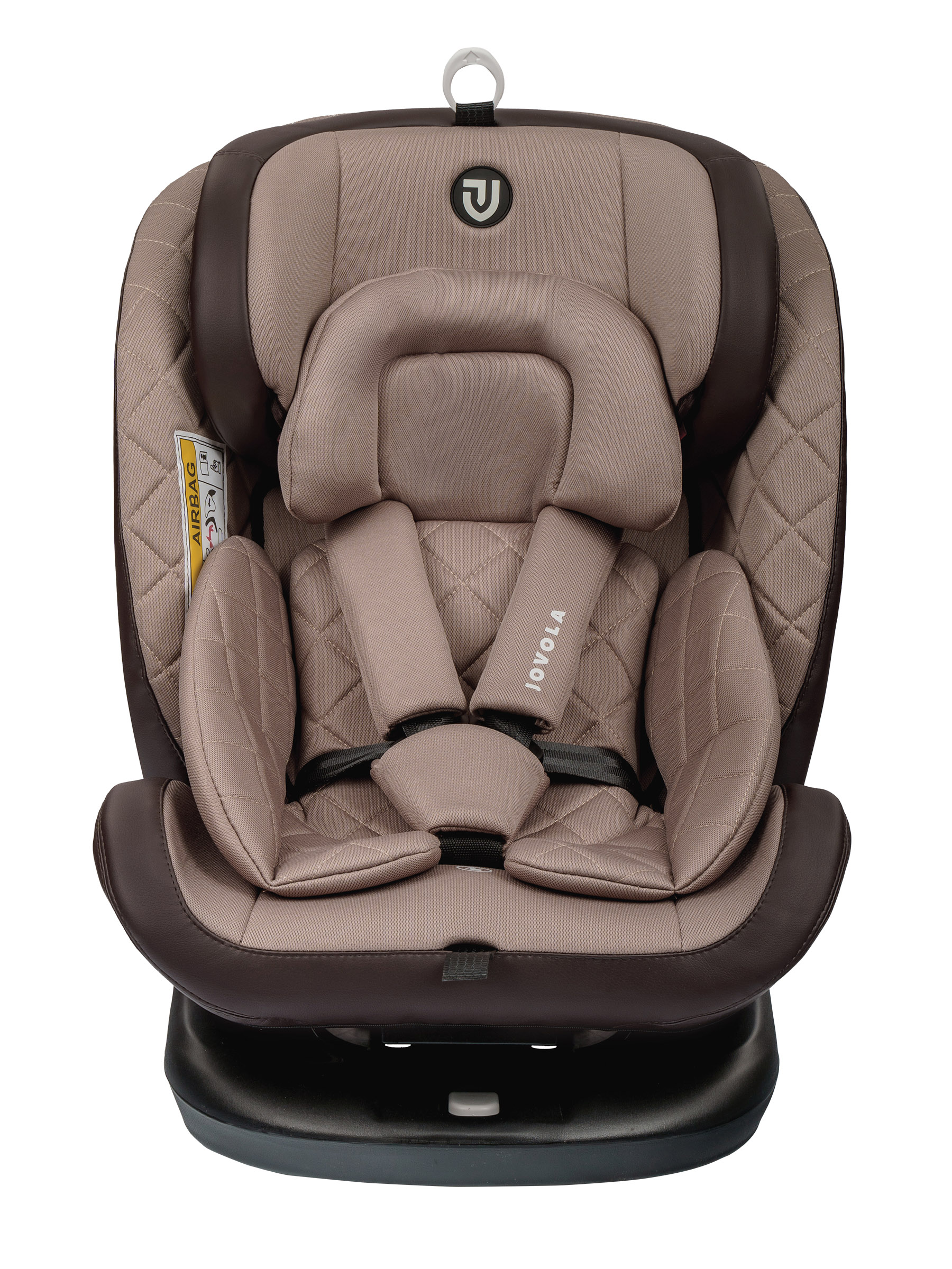 Автокресло Indigo Jovola Fuller Isofix, гр.0,1,2,3, от 0 до 36 кг, бежевый, коричневый