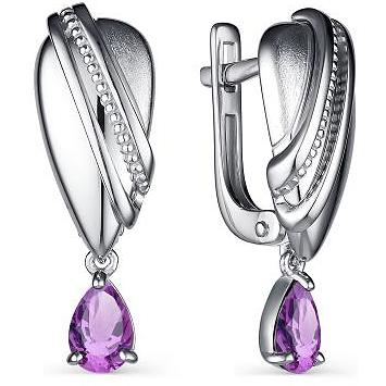 

Серьги из серебра с аметистом АЛЬКОР 02-2208_00АМ-00, 02-2208_00АМ-00