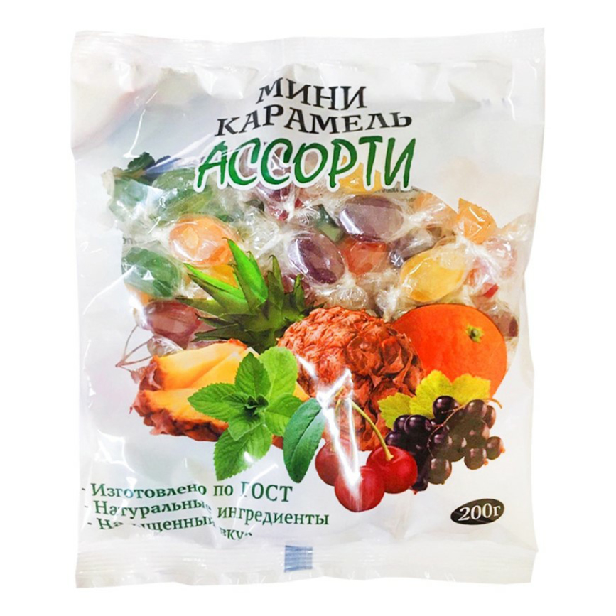 

Леденцовая карамель Каприз ассорти 200 г