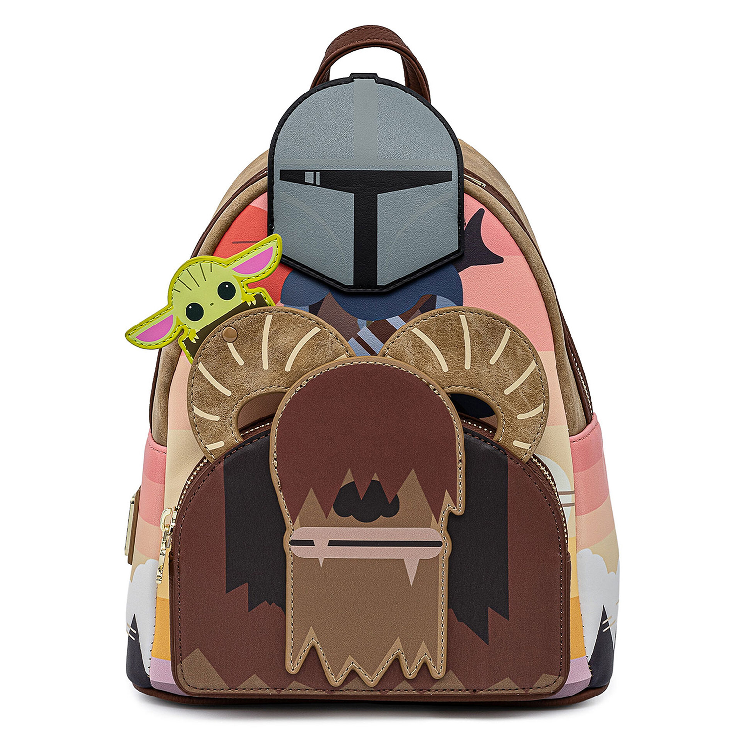 фото Рюкзак loungefly star wars mandalorian bantha ride mini backpack stbk0224