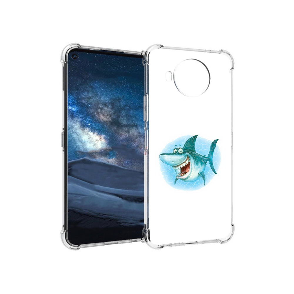

Чехол MyPads Tocco для Nokia 8.3 веселая акула (PT227053.110.261), Прозрачный, Tocco