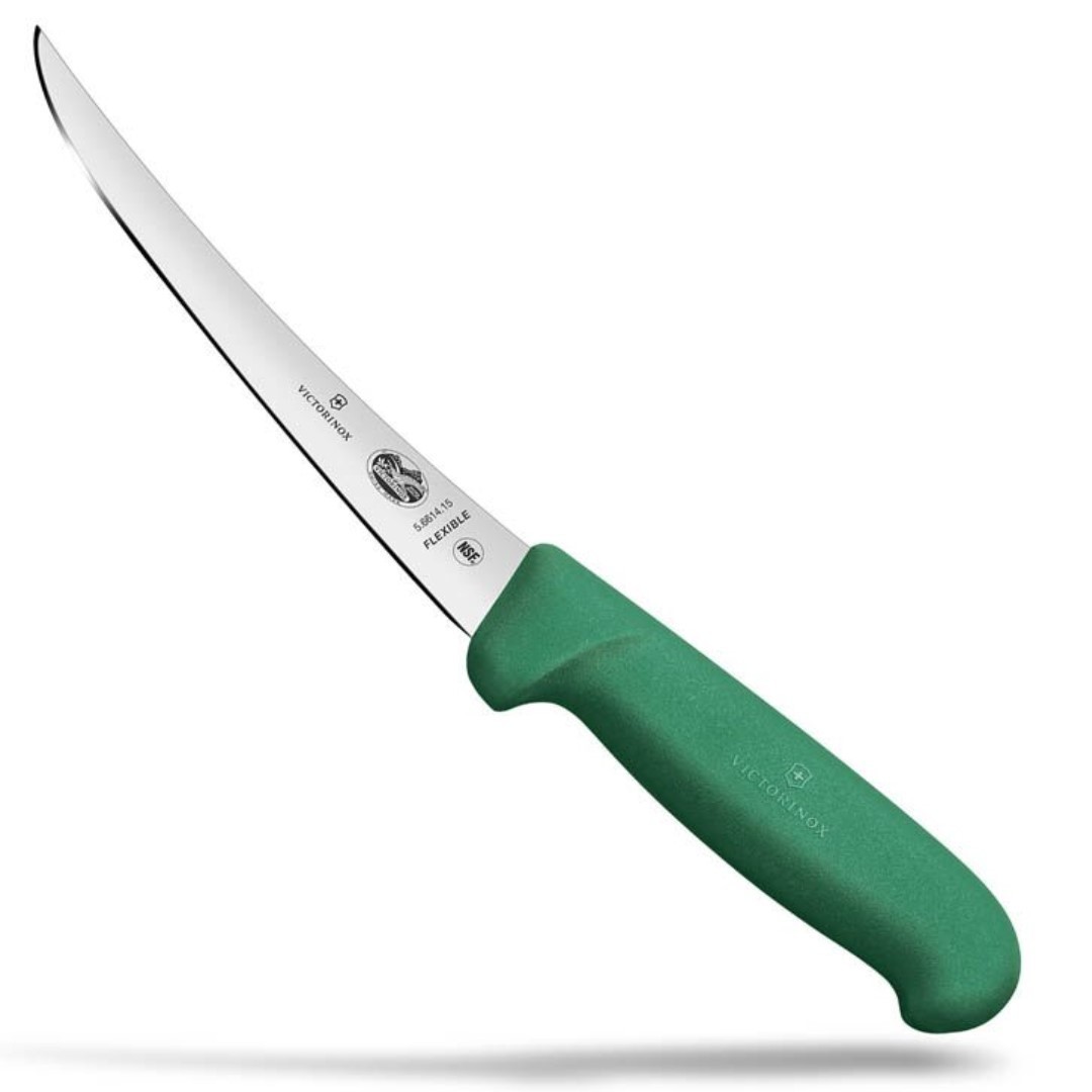 фото Нож victorinox обвалочный, гибкое лезвие 15 см, зеленый