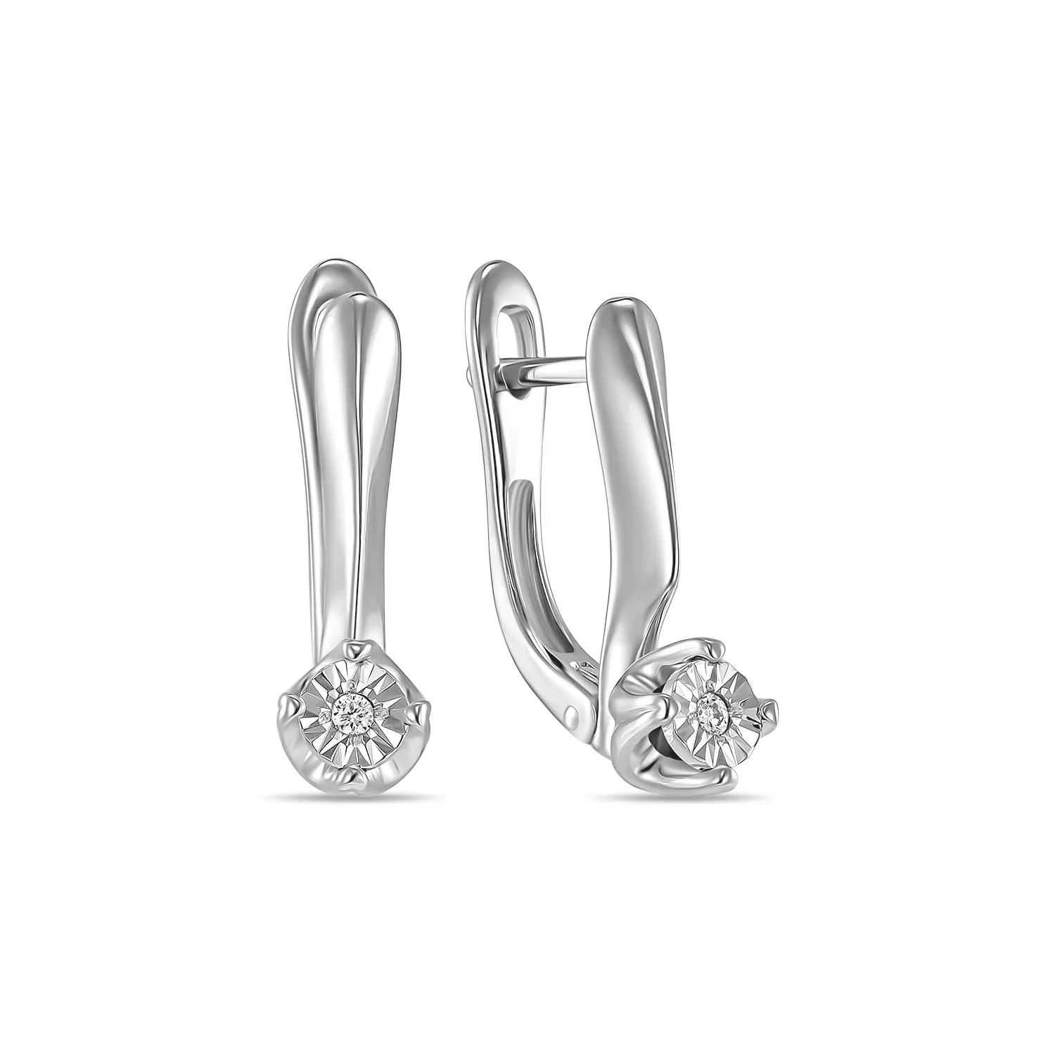

Серьги из белого золота с бриллиантом MIUZ Diamonds, E01-PL-34765