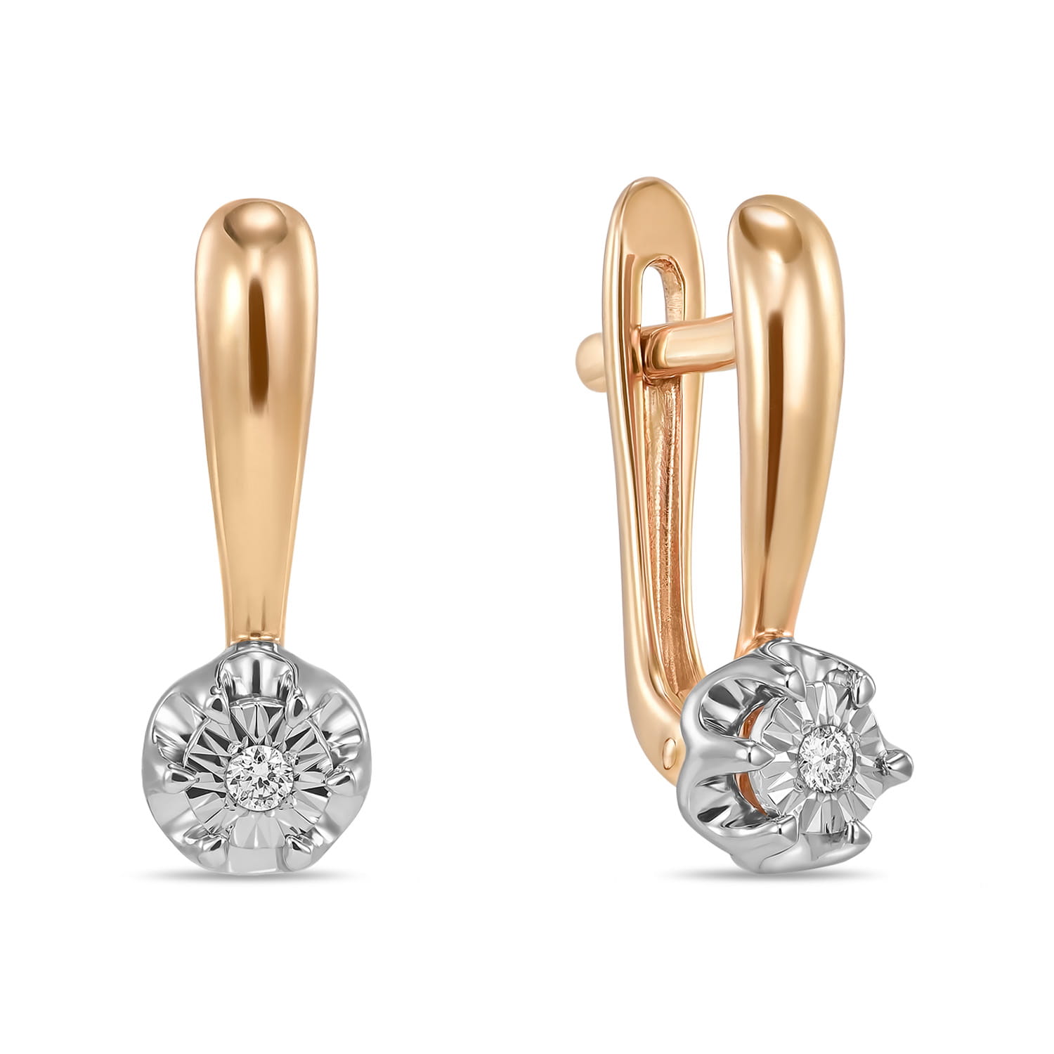 

Серьги из красного золота с бриллиантом MIUZ Diamonds