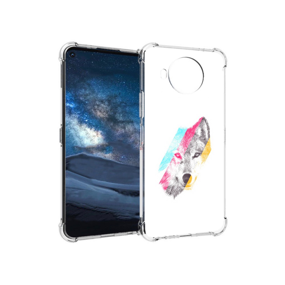 

Чехол MyPads Tocco для Nokia 8.3 волк градиент (PT227053.110.268), Прозрачный, Tocco