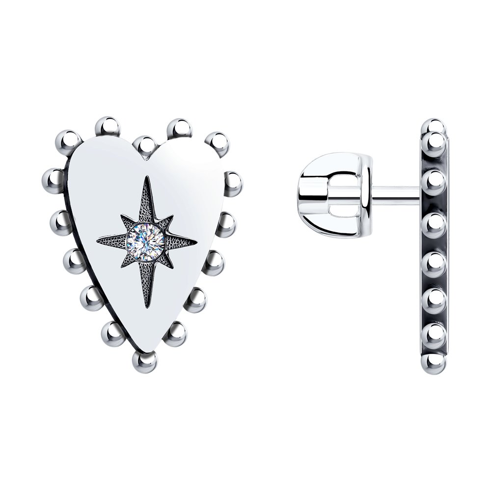 

Серьги из серебра SOKOLOV 95020062, фианит, 95020062