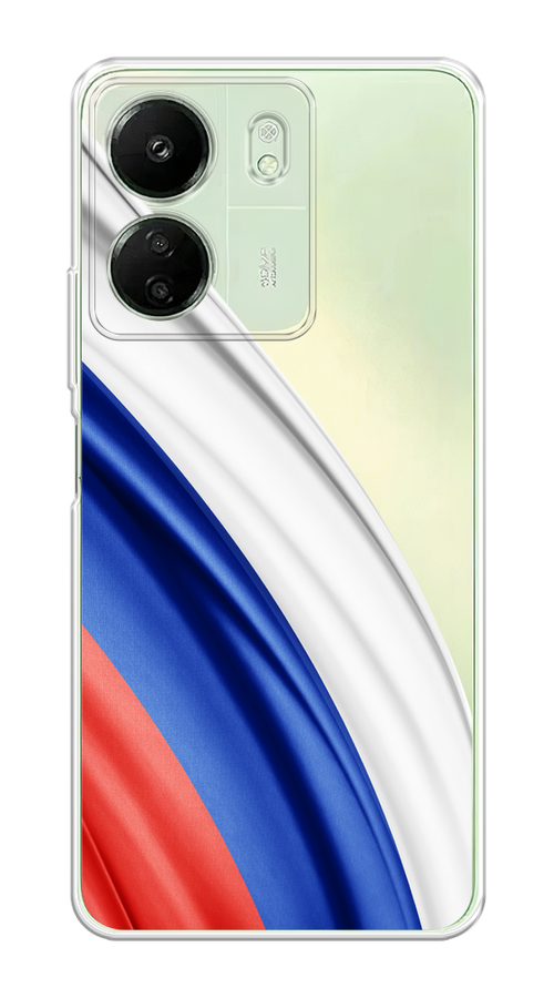 

Чехол на Xiaomi Redmi 13C/Poco C65 "Флаг России уголок", Белый;синий;красный;прозрачный, 320550-1