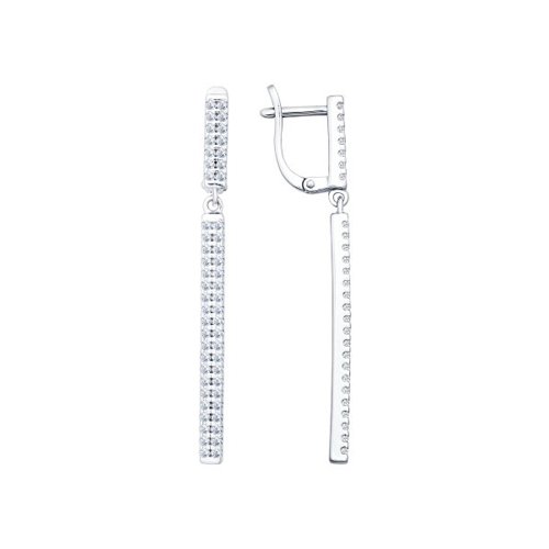 

Серьги подвески из серебра SOKOLOV 94021791, фианит, 94021791