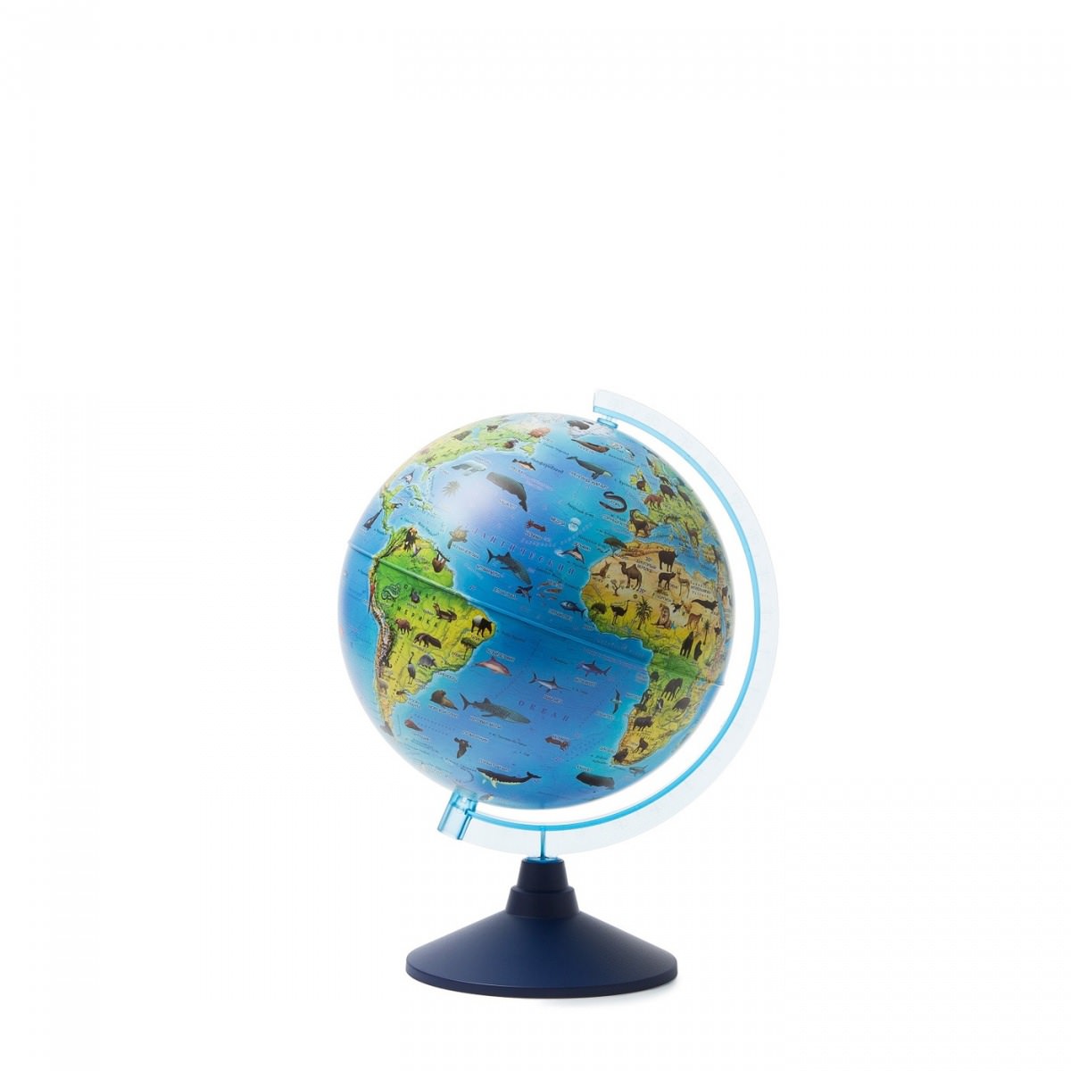 фото Интерактивный глобус globen зоогеографический d250 с подсветкой от батареек + vr очки