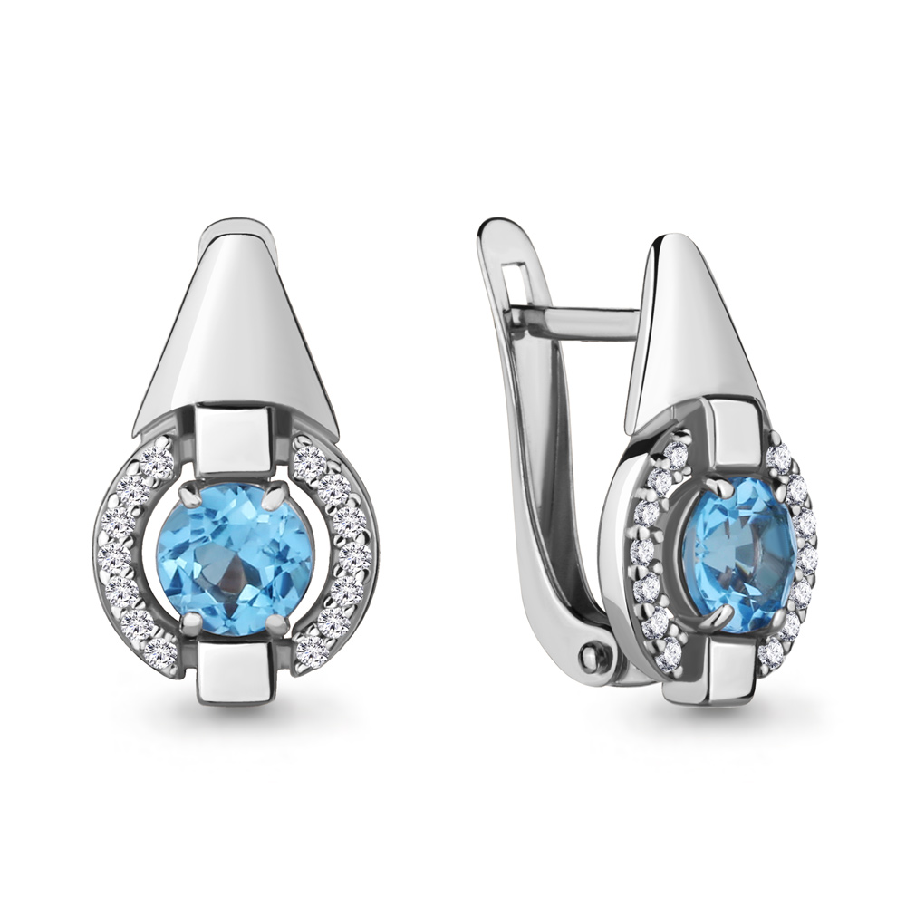 

Серьги из серебра с топазом Aquamarine 4714605А_925_р, 4714605А_925_р