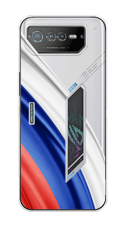 

Чехол на Asus ROG Phone 6 "Флаг России уголок", Белый;синий;красный;прозрачный, 44650-1