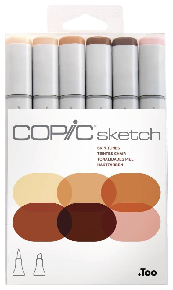 фото Набор маркеров copic sketch skin tones 21075666 6 цветов copic too (izumiya co inc)