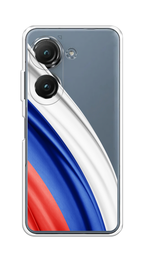 

Чехол на Asus ZenFone 9/ZenFone 10 "Флаг России уголок", Белый;синий;красный;прозрачный, 44850-1