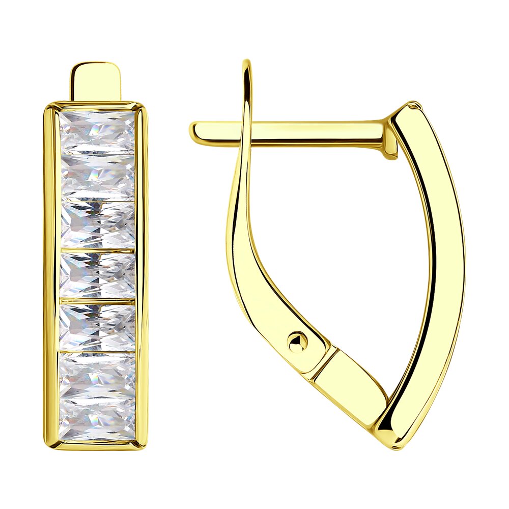 

Серьги из желтого золота SOKOLOV 029669-2, фианит, 029669-2