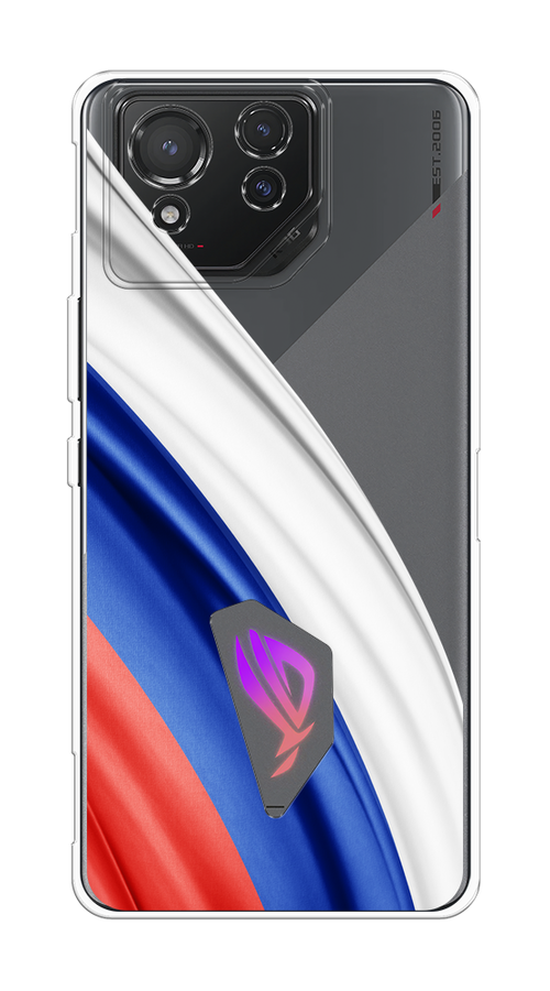 

Чехол на Asus ROG Phone 8 "Флаг России уголок", Белый;синий;красный;прозрачный, 45150-1