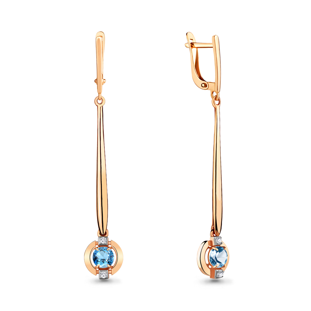 

Серьги из серебра с топазом Aquamarine 4714805А_925_з, 4714805А_925_з