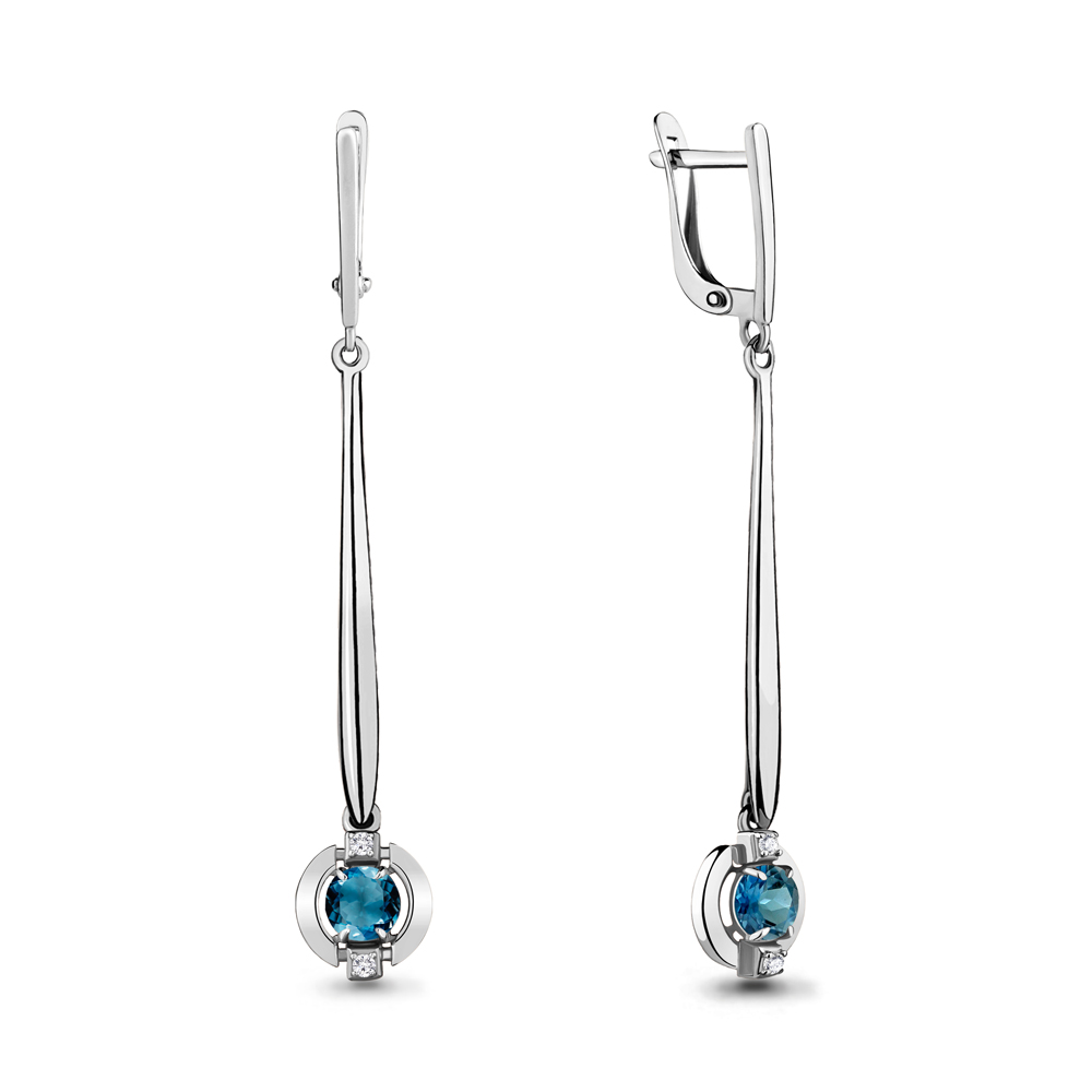 

Серьги из серебра с топазом Aquamarine 4714808А_925_р, 4714808А_925_р