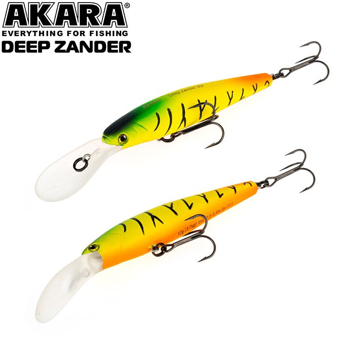 

Воблер Akara Deep Zander 90F 12 гр 3/7 oz 3,5 in A30, Разноцветный, Deep Zander