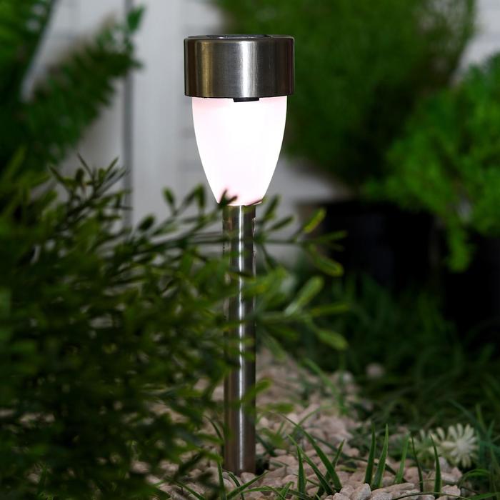 

Садовый светильник Luazon Lighting Матовый на солнечной батарее белый, Матовый