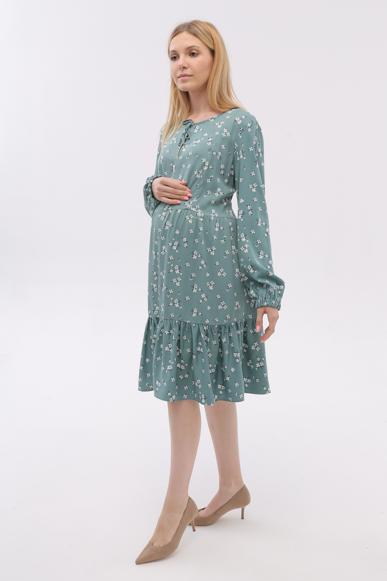 Платье для беременных женское Mama's fantasy 08-50523MF зеленое M