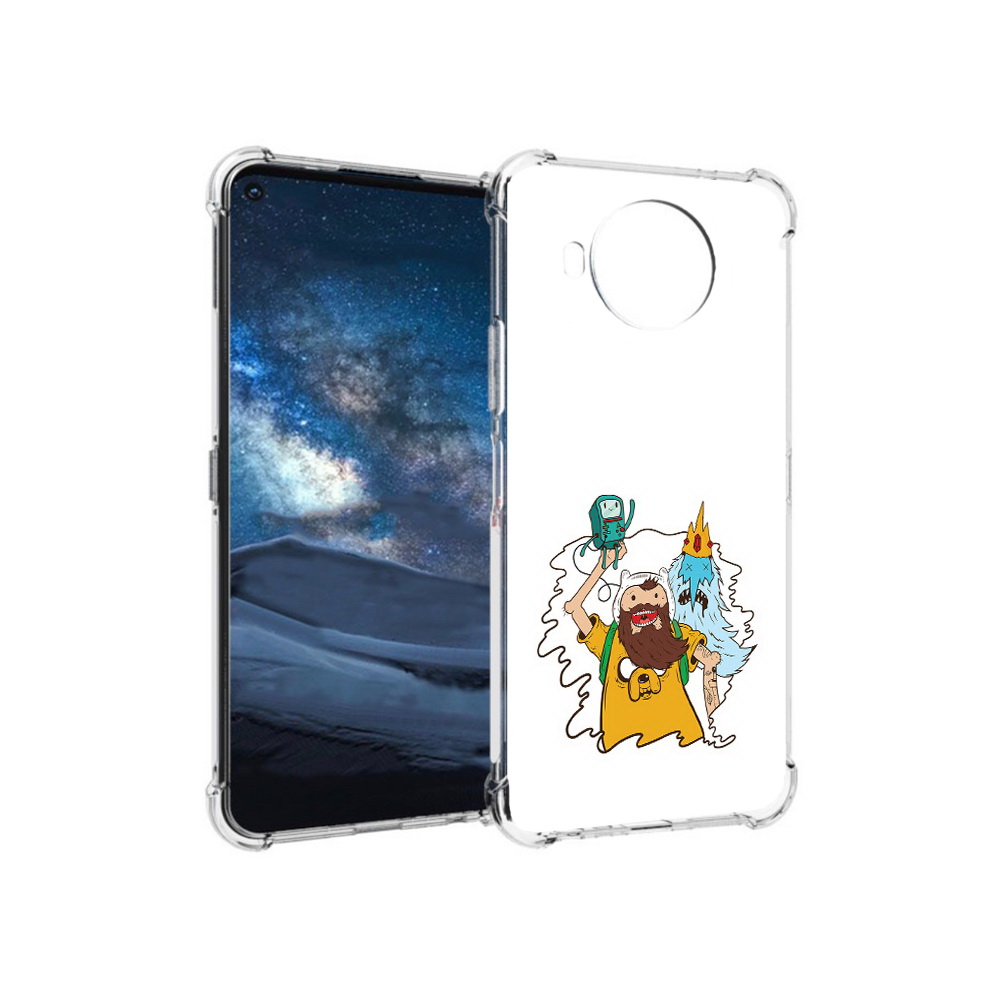 

Чехол MyPads Tocco для Nokia 8.3 время приключений старый Финн (PT227053.110.279), Прозрачный, Tocco