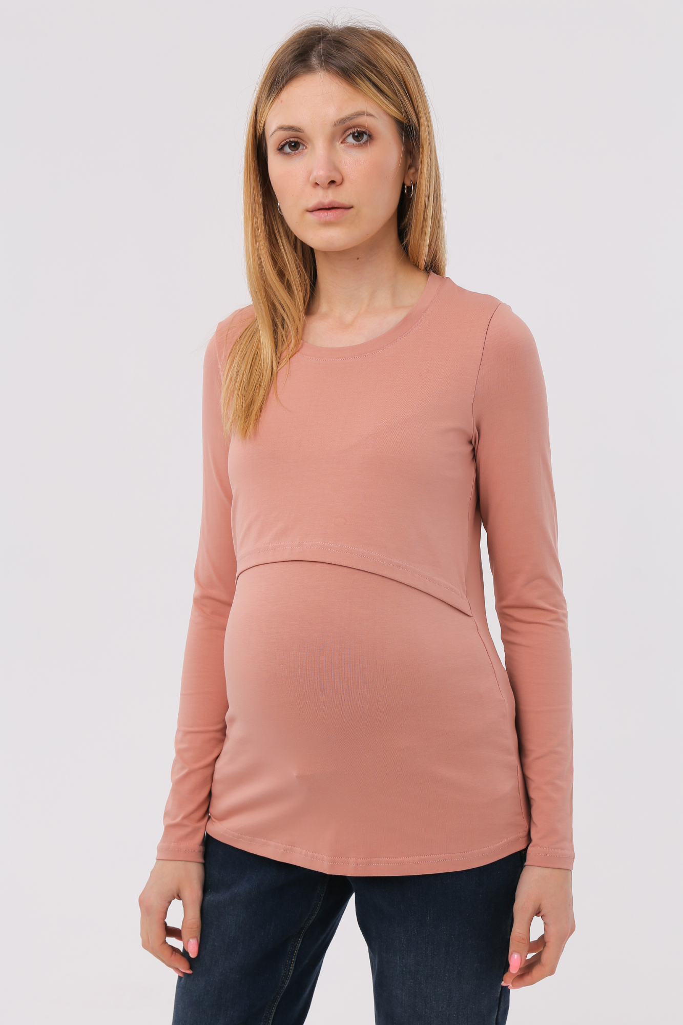 Лонгслив для беременных женский Magica bellezza МВ7038 розовый 42 RU
