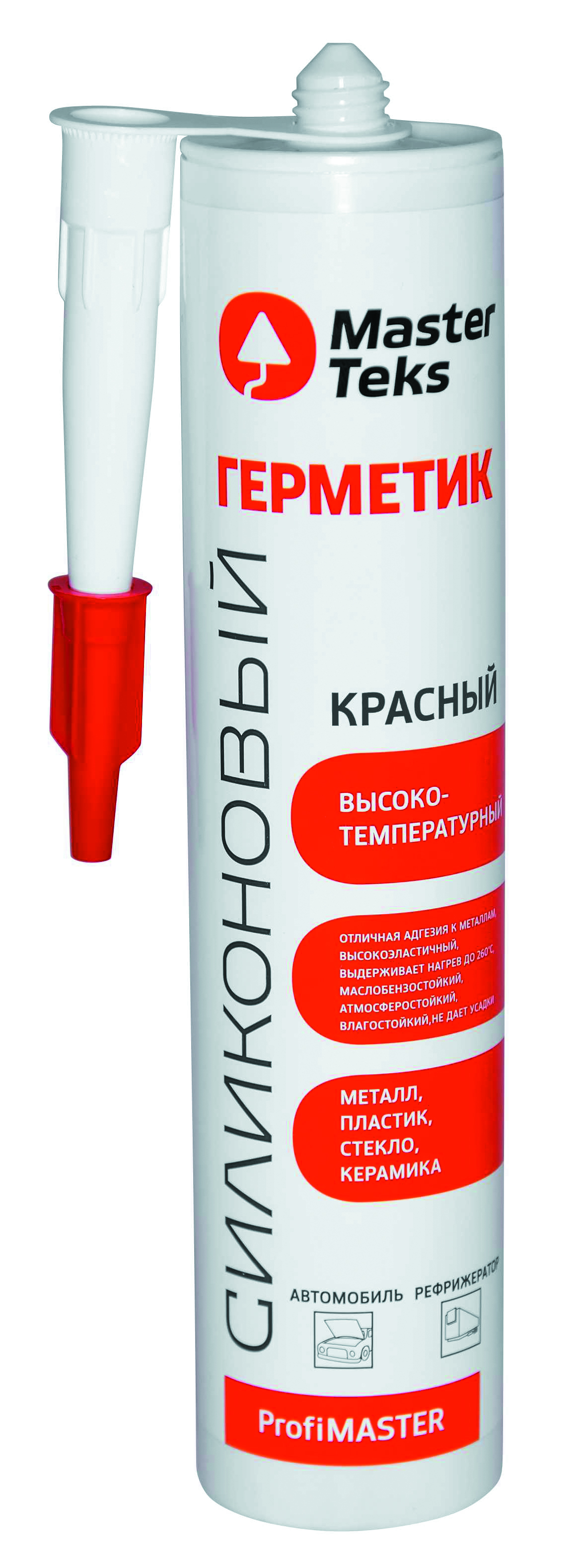 герметик силиконовый kudo ksk 153 280 мл высокотемпературный красный Герметик 