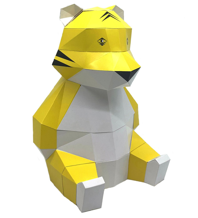 фото Набор для творчества intellectico картонный конструктор полигональная фигура тигр