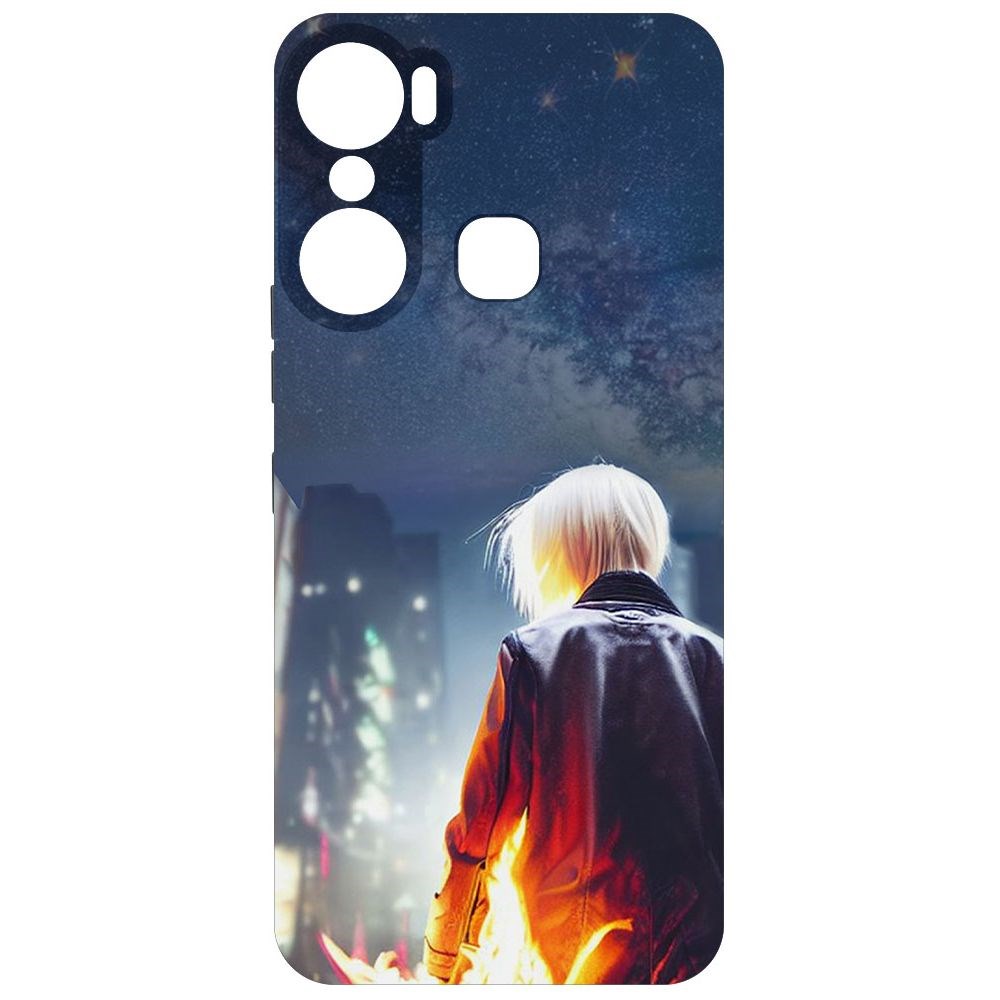 

Чехол-накладка Софт Перспектива для Infinix Hot 12 Pro, Черный