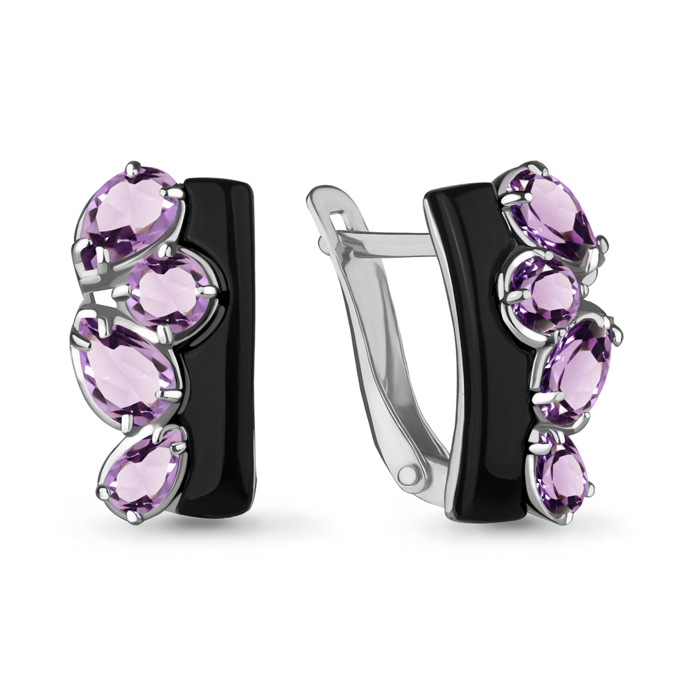 

Серьги из серебра с аметистом Aquamarine 4715004_925_р, 4715004_925_р