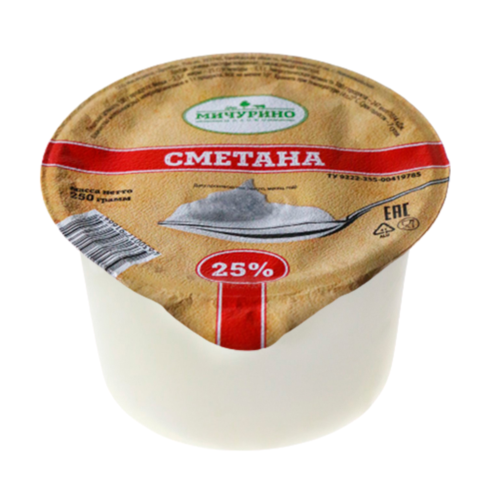 

Сметана Мичурино молоко 25% 250 г