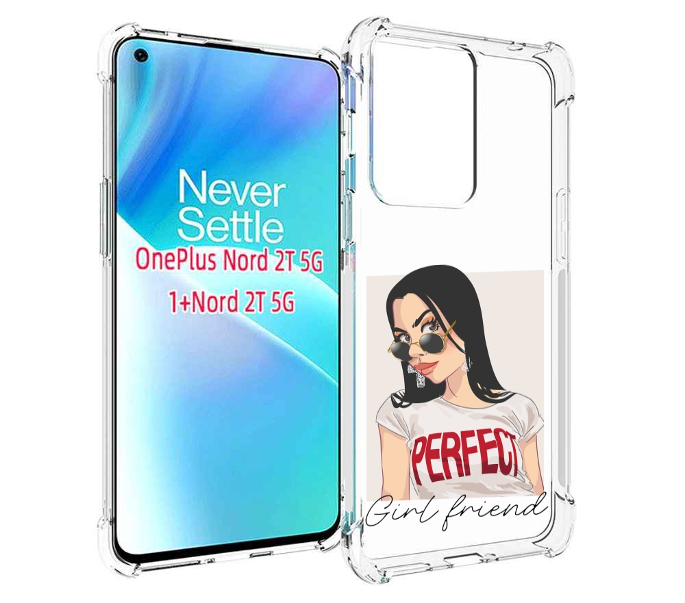 

Чехол MyPads Девушка-с-сережками женский для OnePlus Nord 2T, Прозрачный, Tocco