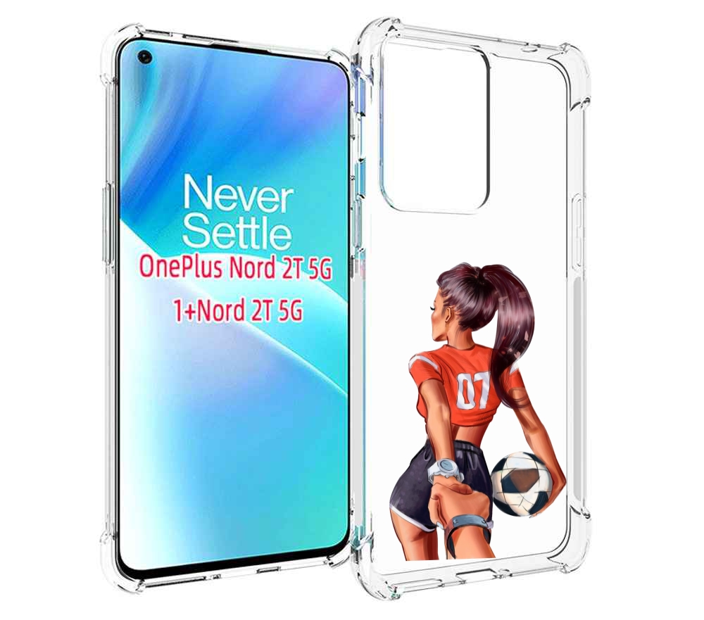 

Чехол MyPads Девушка-футболистка женский для OnePlus Nord 2T, Прозрачный, Tocco