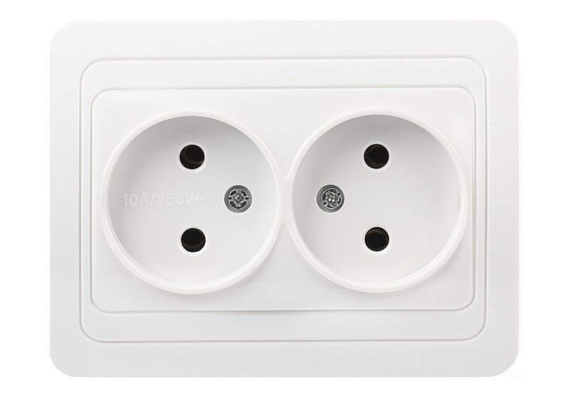 

Розетка 2-местная Smart Buy "Марс" SBE-02w-10-S2-N белая