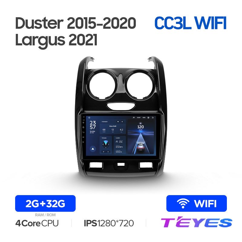 

Магнитола Teyes CC3L Wi-Fi 2/32 9" для Renault Duster 2015-2021/LADA Largus 2021 (Тип F2), CC3L Wi-Fi 2/32 9"