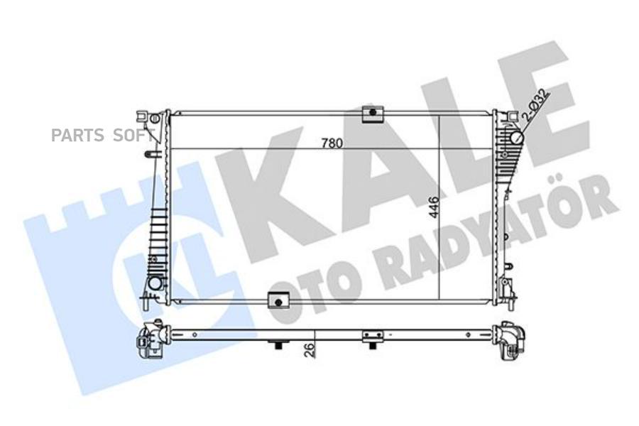 

Радиатор охлаждения для а/м Opel Vivaro A (01-) 2.5CDTi паяный
