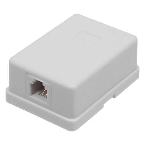 Розетка Lanmaster (TWT-SS1-12-WH) телефоннаяRJ12 бел. (упак.:1шт) розетка lanmaster twt sm2 4545 whrj45 2 кат 5e бел упак 1шт